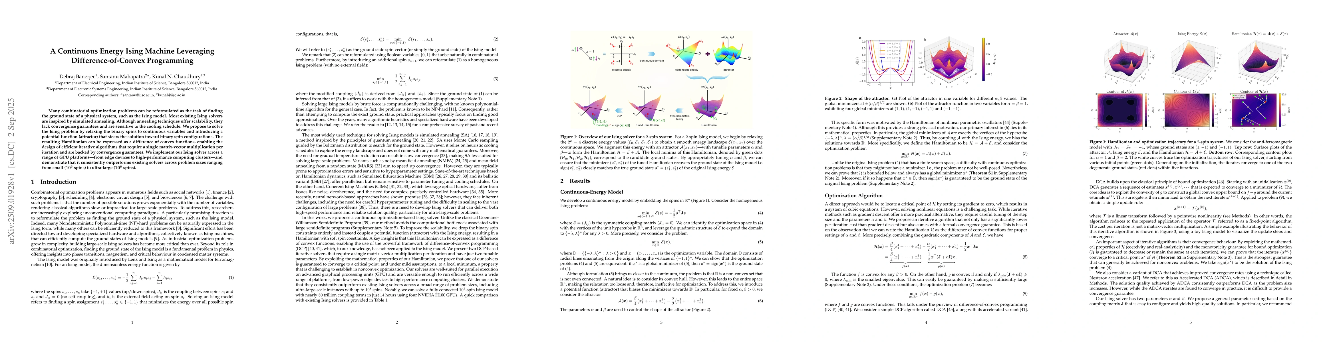Thumbnail for A Continuous Energy Ising Machine Leveraging Difference-of-Convex
  Programming