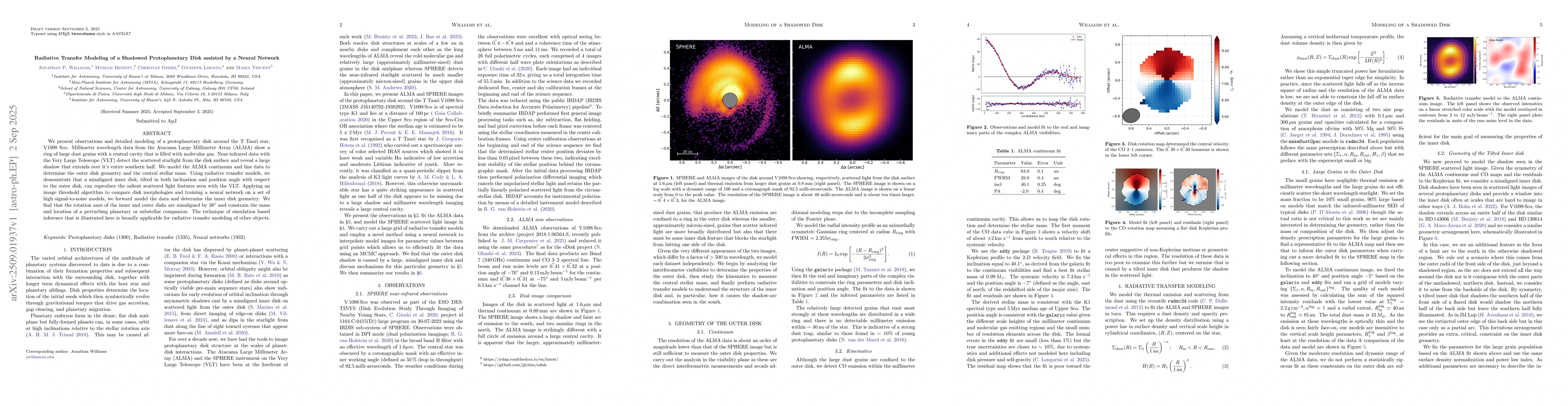 Thumbnail for Radiative Transfer Modeling of a Shadowed Protoplanetary Disk assisted
  by a Neural Network