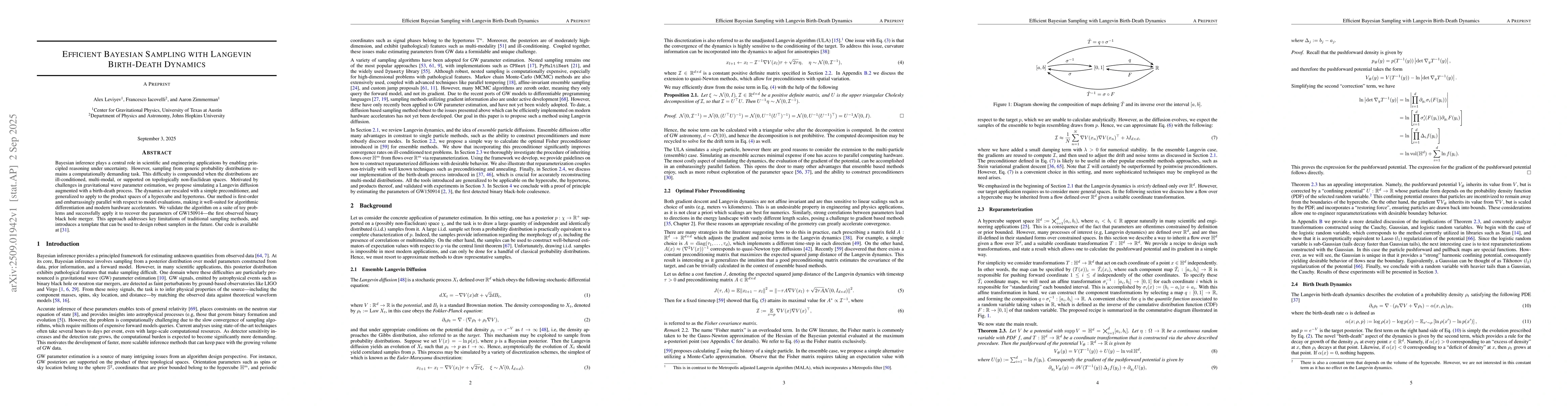 Thumbnail for Efficient Bayesian Sampling with Langevin Birth-Death Dynamics