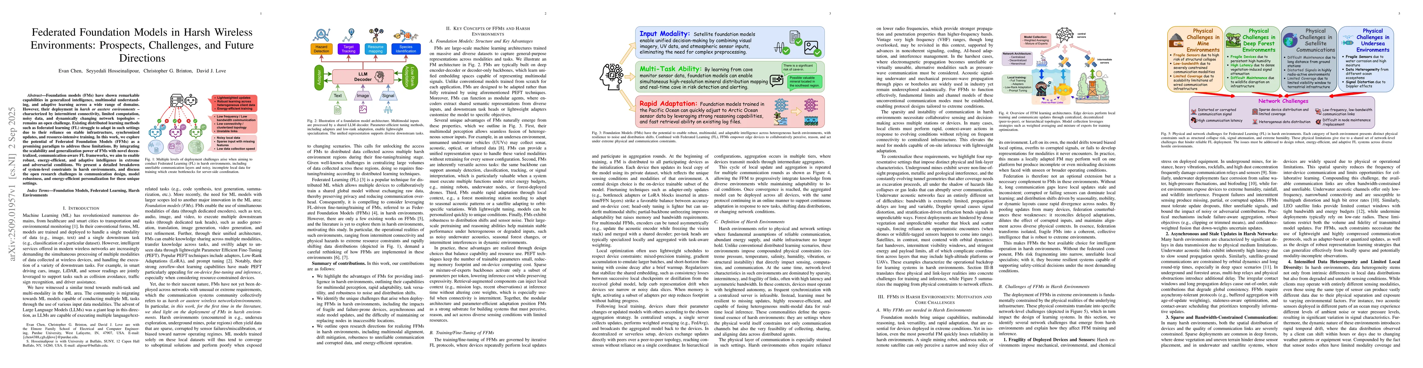 Thumbnail for Federated Foundation Models in Harsh Wireless Environments: Prospects,
  Challenges, and Future Directions