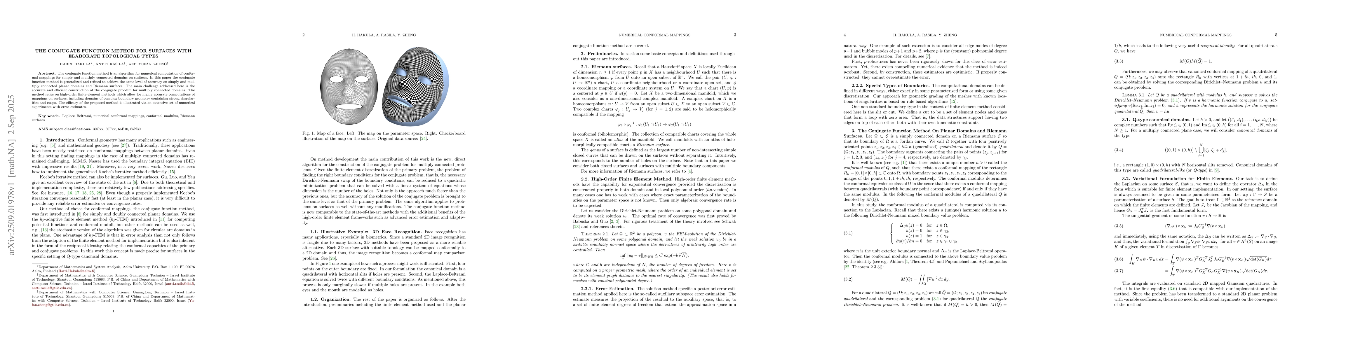 Thumbnail for The Conjugate Function Method for Surfaces with Elaborate Topological
  Types