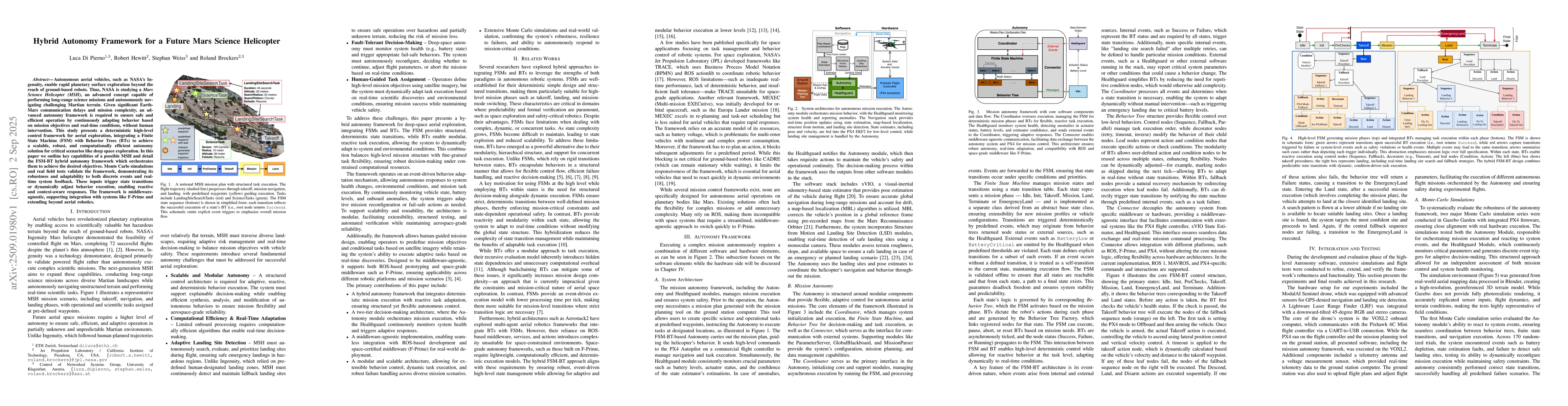 Thumbnail for Hybrid Autonomy Framework for a Future Mars Science Helicopter