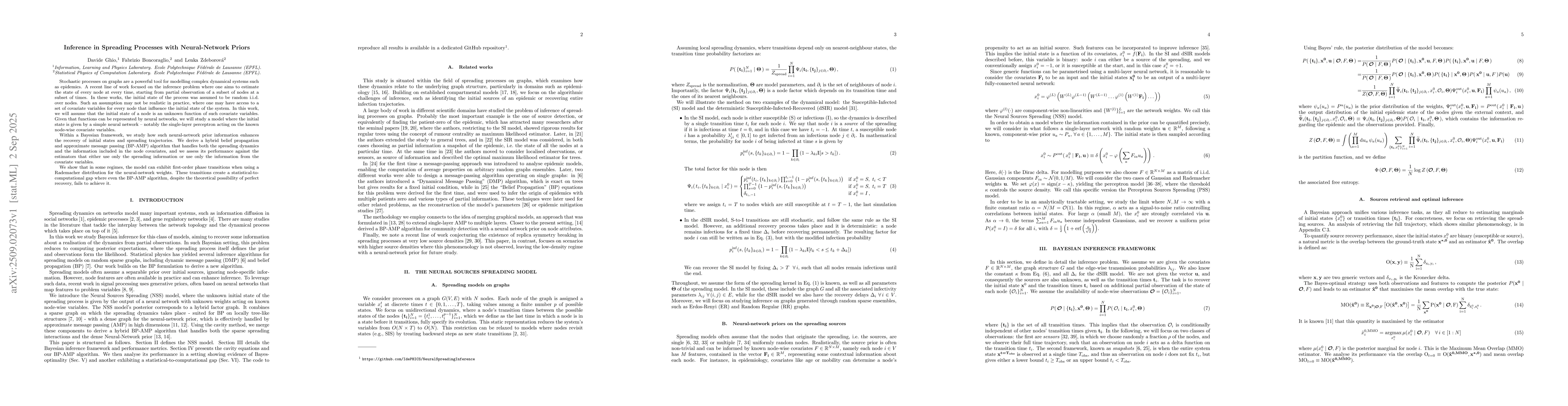 Thumbnail for Inference in Spreading Processes with Neural-Network Priors