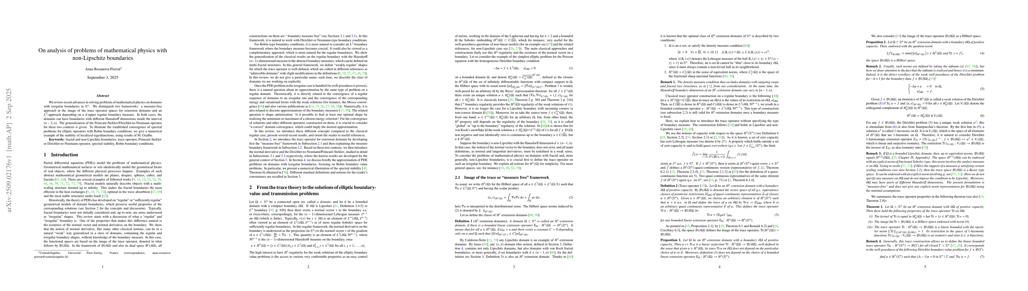Thumbnail for On analysis of problems of mathematical physics with non-Lipschitz
  boundaries