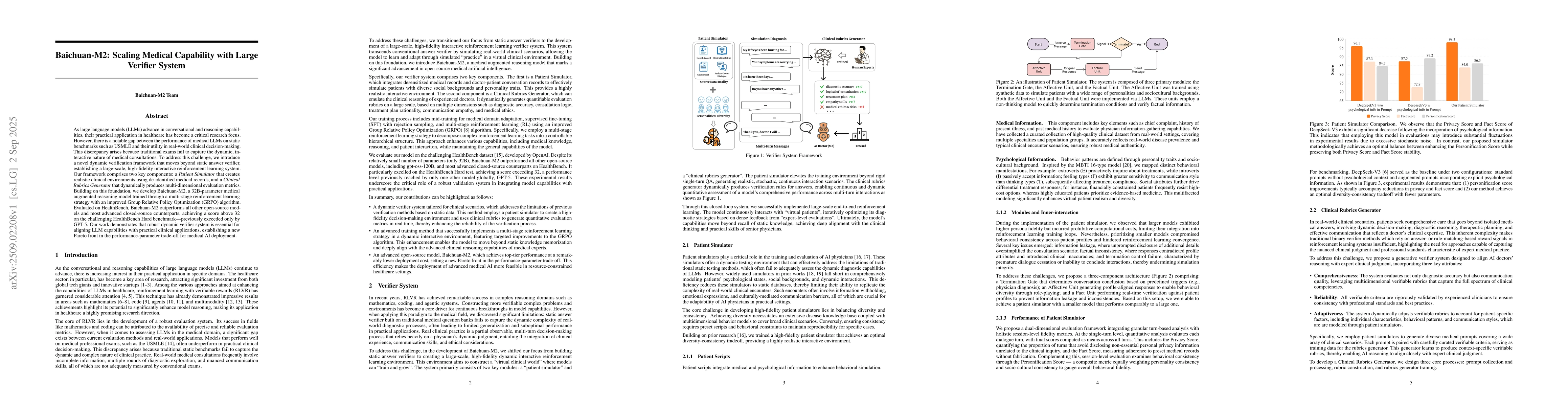 Thumbnail for Baichuan-M2: Scaling Medical Capability with Large Verifier System
