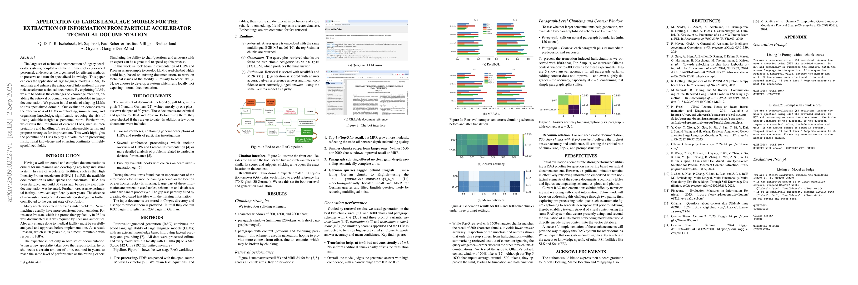 Thumbnail for Application Of Large Language Models For The Extraction Of Information
  From Particle Accelerator Technical Documentation