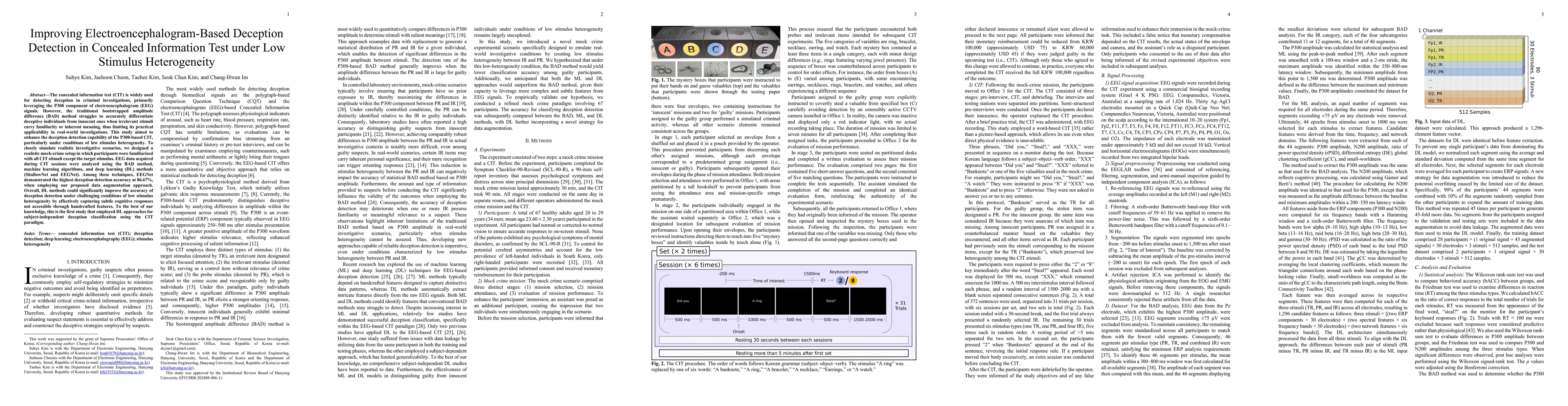 Thumbnail for Improving Electroencephalogram-Based Deception Detection in Concealed
  Information Test under Low Stimulus Heterogeneity