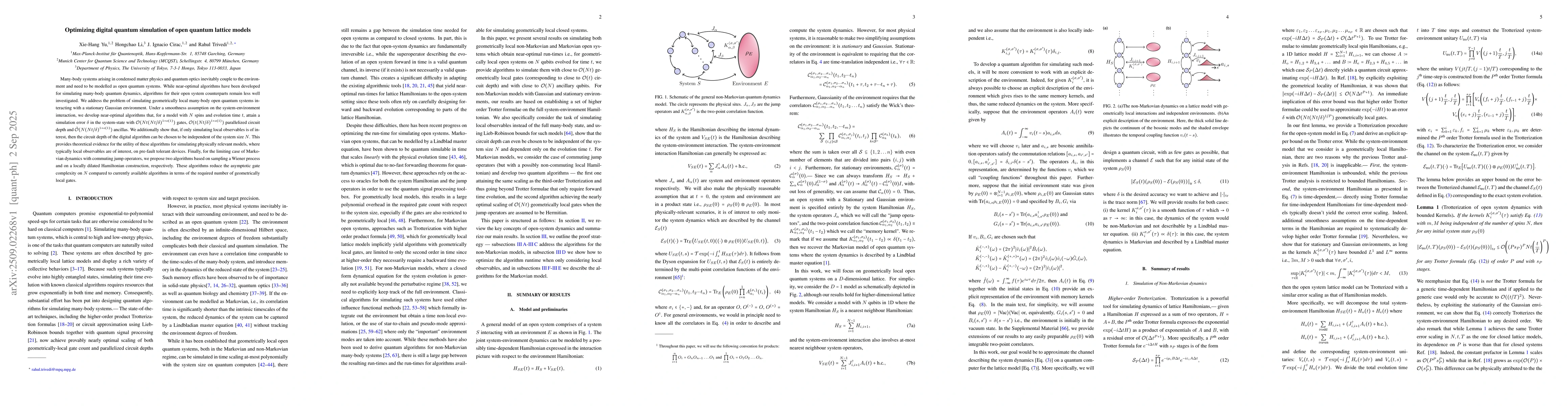 Thumbnail for Optimizing digital quantum simulation of open quantum lattice models