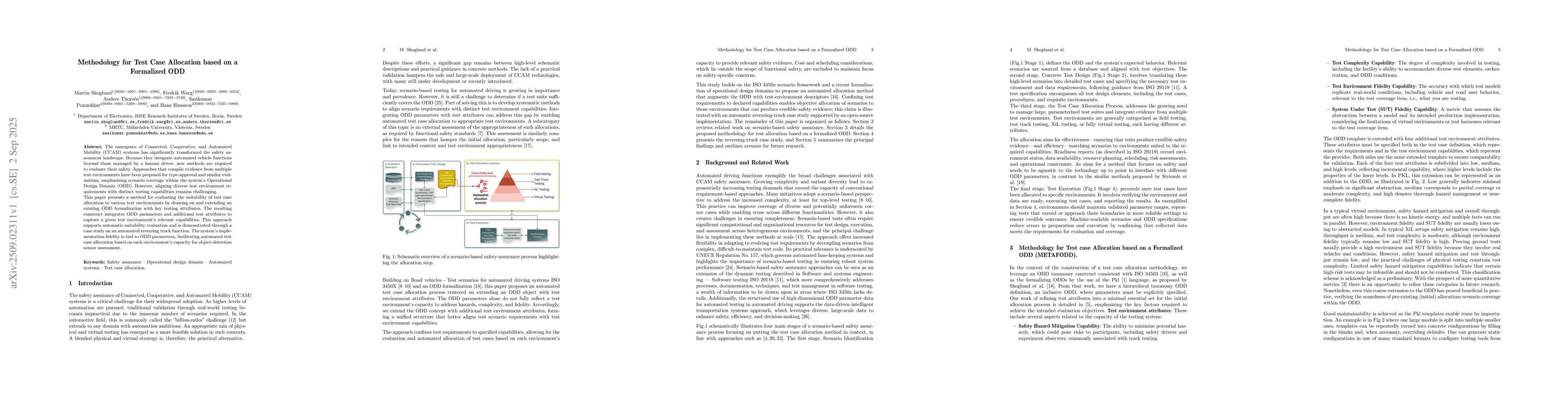 Thumbnail for Methodology for Test Case Allocation based on a Formalized ODD