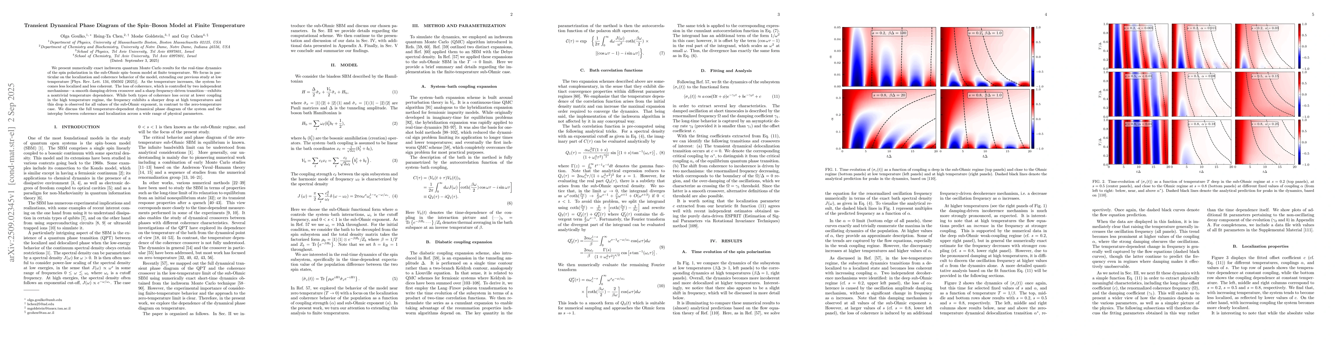 Thumbnail for Transient Dynamical Phase Diagram of the Spin-Boson Model at Finite
  Temperature