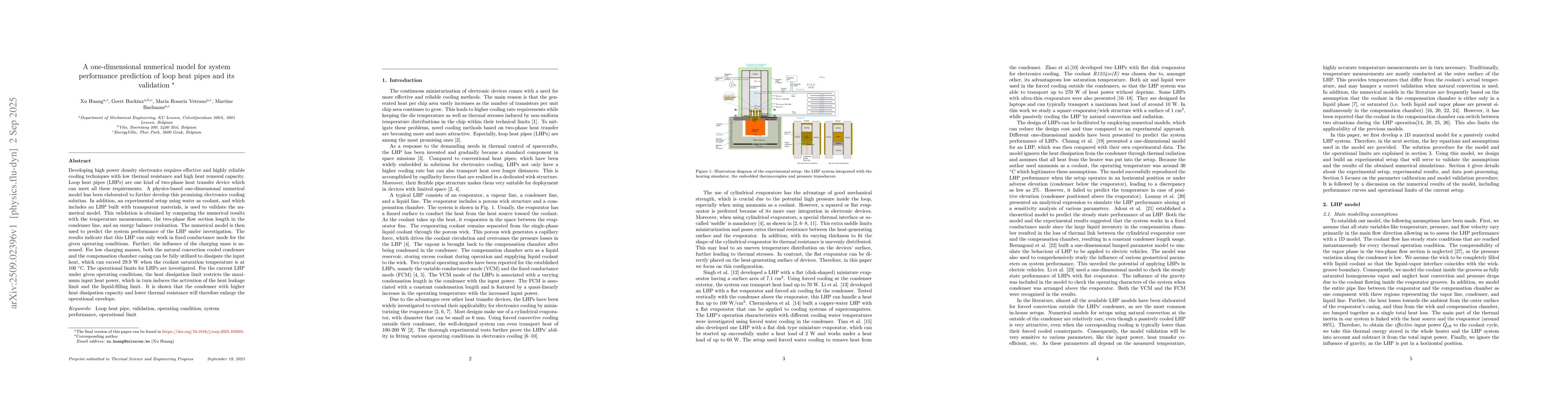 Thumbnail for A one-dimensional numerical model for system performance prediction of
  loop heat pipes and its validation