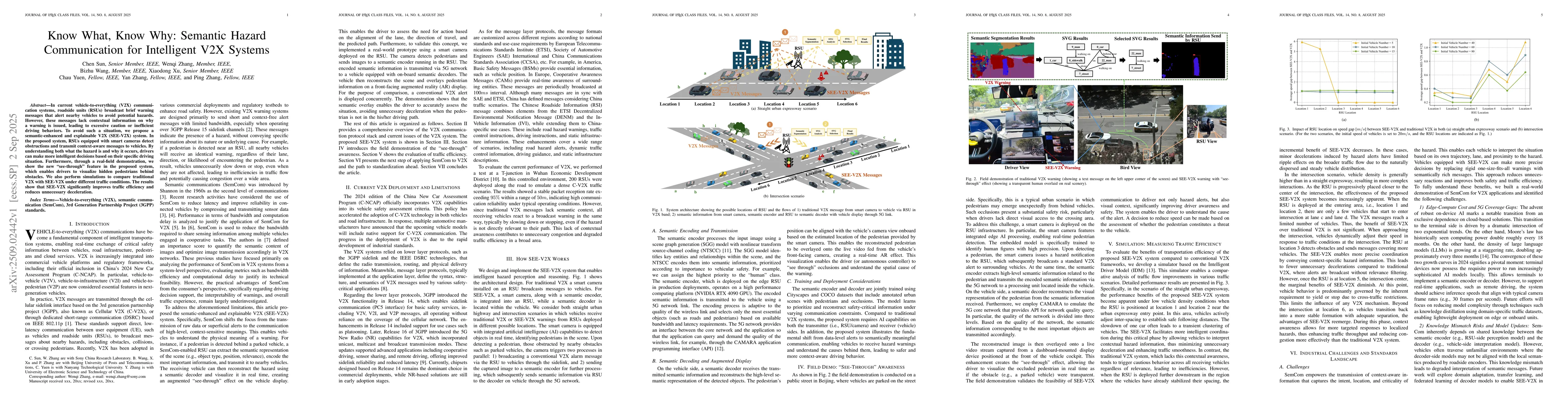 Thumbnail for Know What, Know Why: Semantic Hazard Communication for Intelligent V2X
  Systems