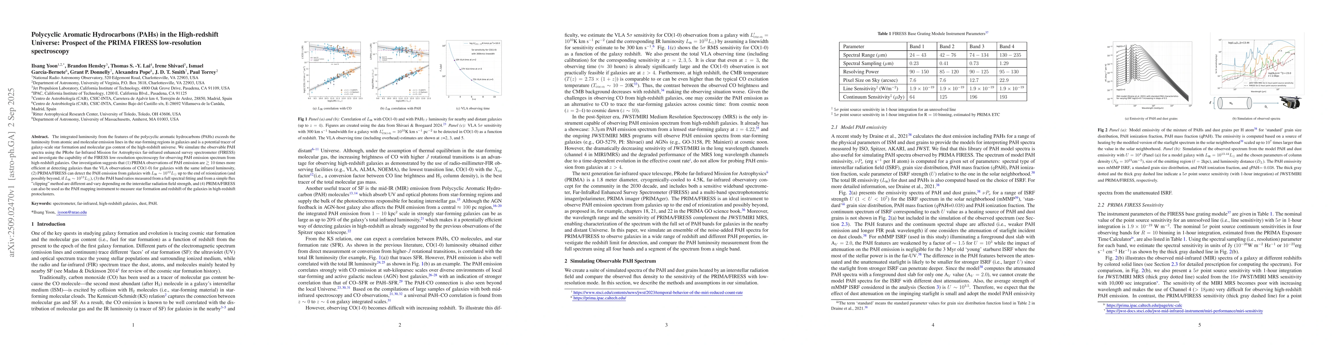 Thumbnail for Polycyclic Aromatic Hydrocarbons (PAHs) in the High-redshift Universe:
  Prospect of the PRIMA FIRESS low-resolution spectroscopy
