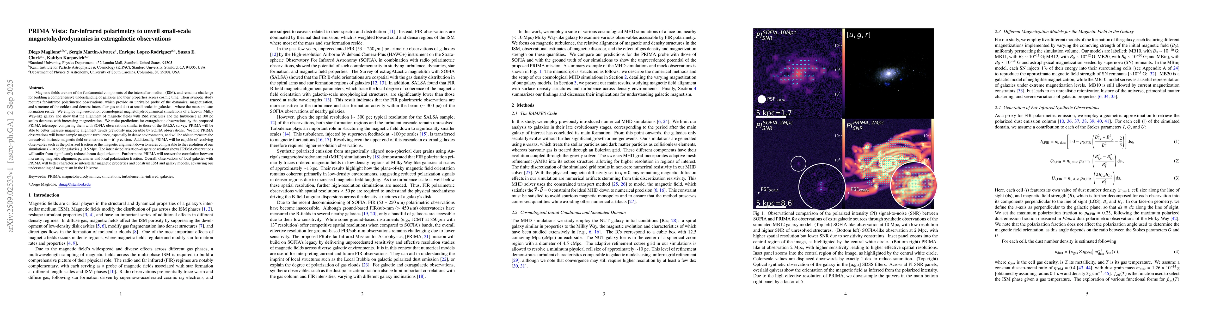 Thumbnail for PRIMA Vista: far-infrared polarimetry to unveil small-scale
  magnetohydrodynamics in extragalactic observations