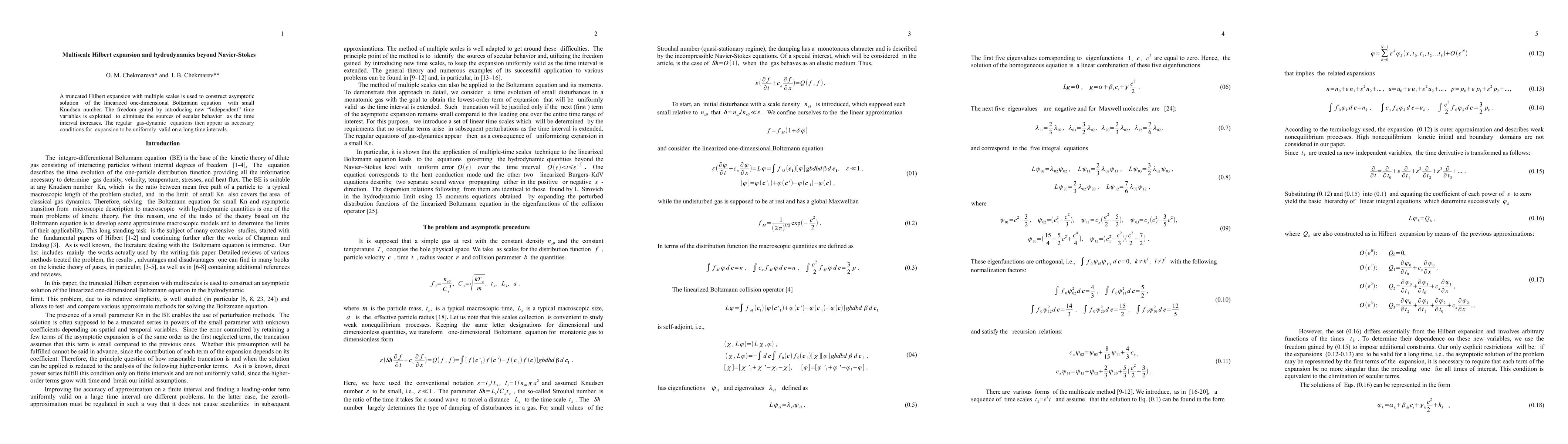 Thumbnail for Multiscale Hilbert expansion and hydrodynamics beyond Navier-Stokes