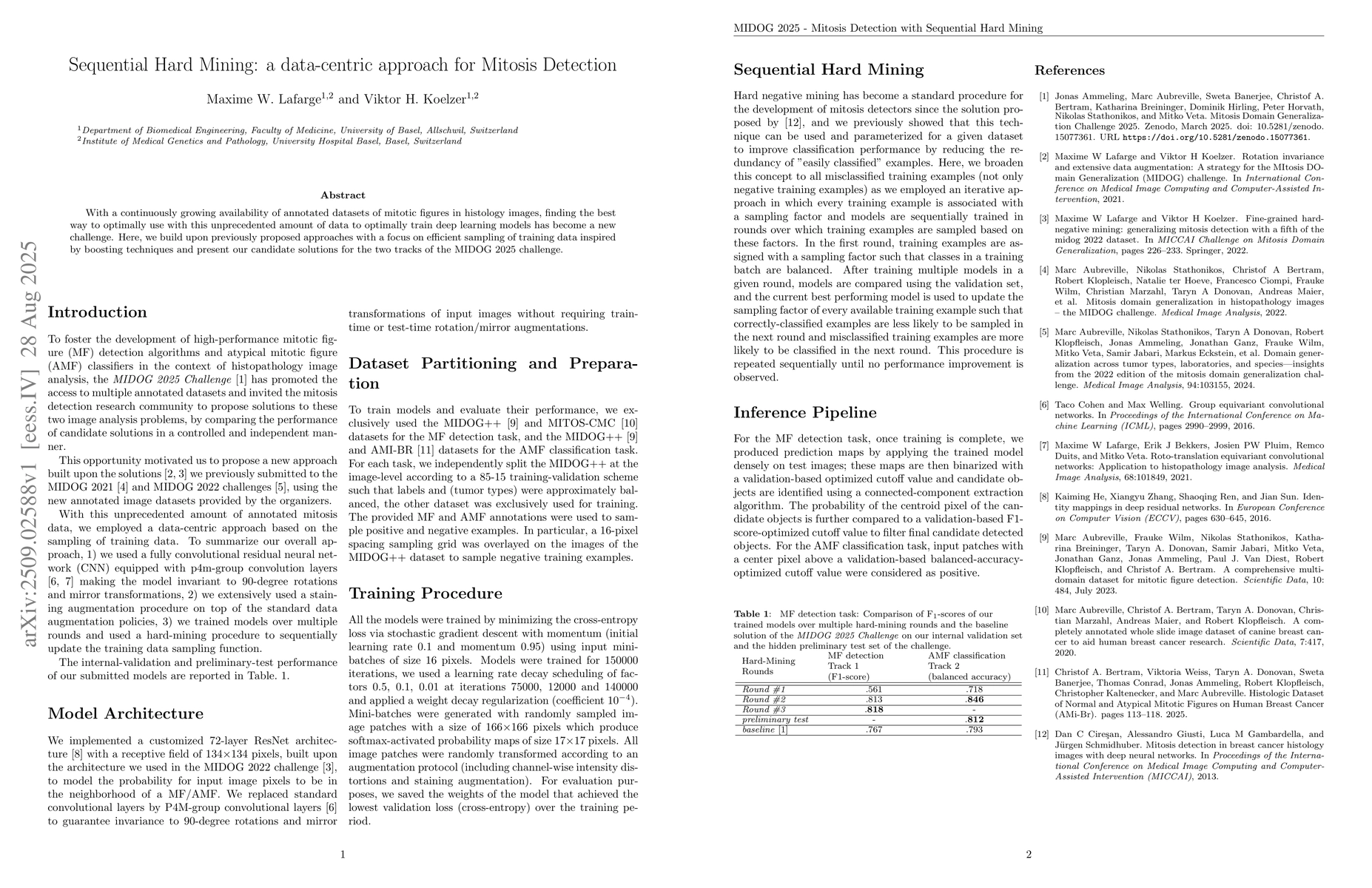 Thumbnail for Sequential Hard Mining: a data-centric approach for Mitosis Detection