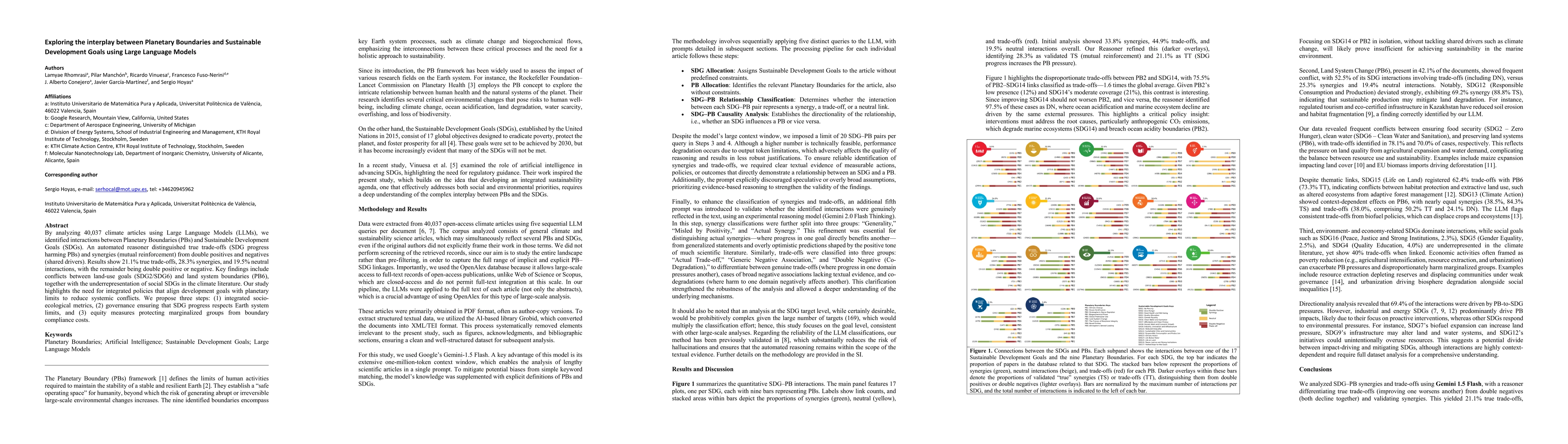 Thumbnail for Exploring the interplay between Planetary Boundaries and Sustainable
  Development Goals using Large Language Models