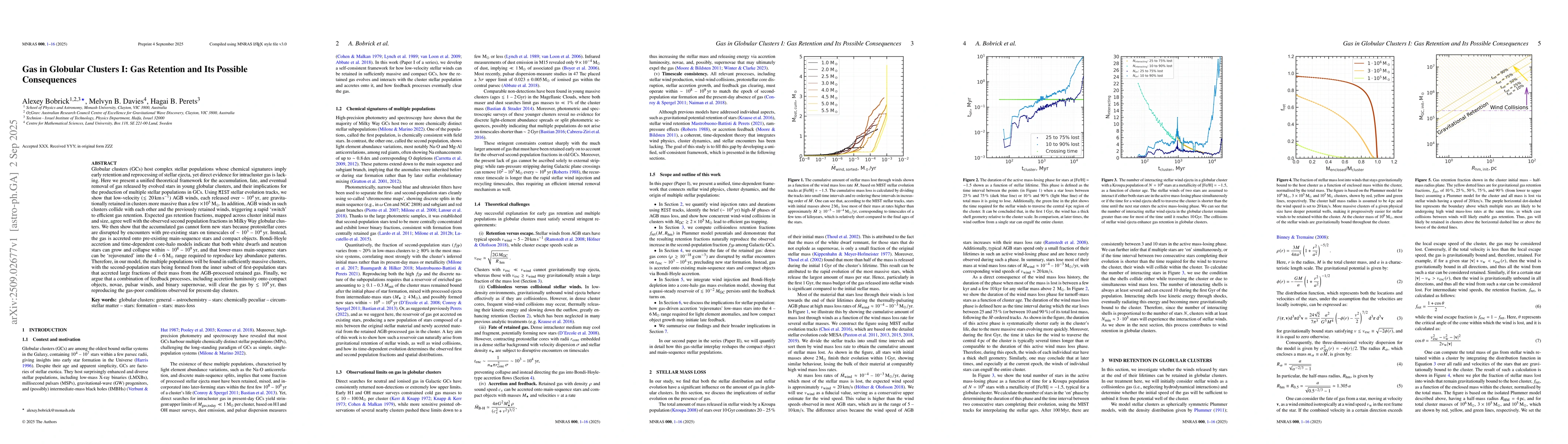 Thumbnail for Gas in Globular Clusters I: Gas Retention and Its Possible Consequences