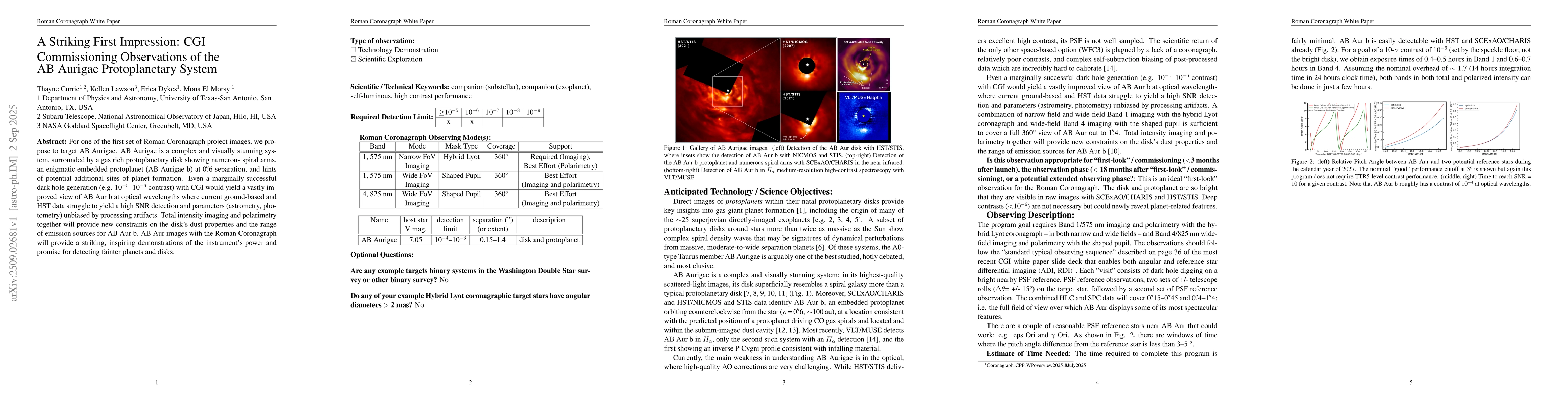 Thumbnail for A Striking First Impression: CGI Commissioning Observations of the AB
  Aurigae Protoplanetary System