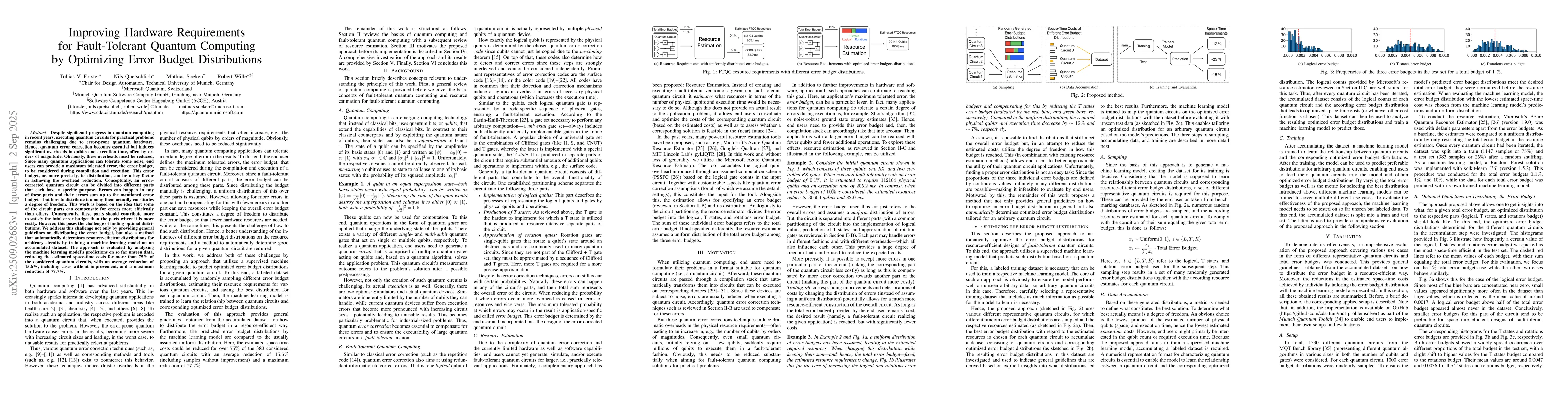 Thumbnail for Improving Hardware Requirements for Fault-Tolerant Quantum Computing by
  Optimizing Error Budget Distributions
