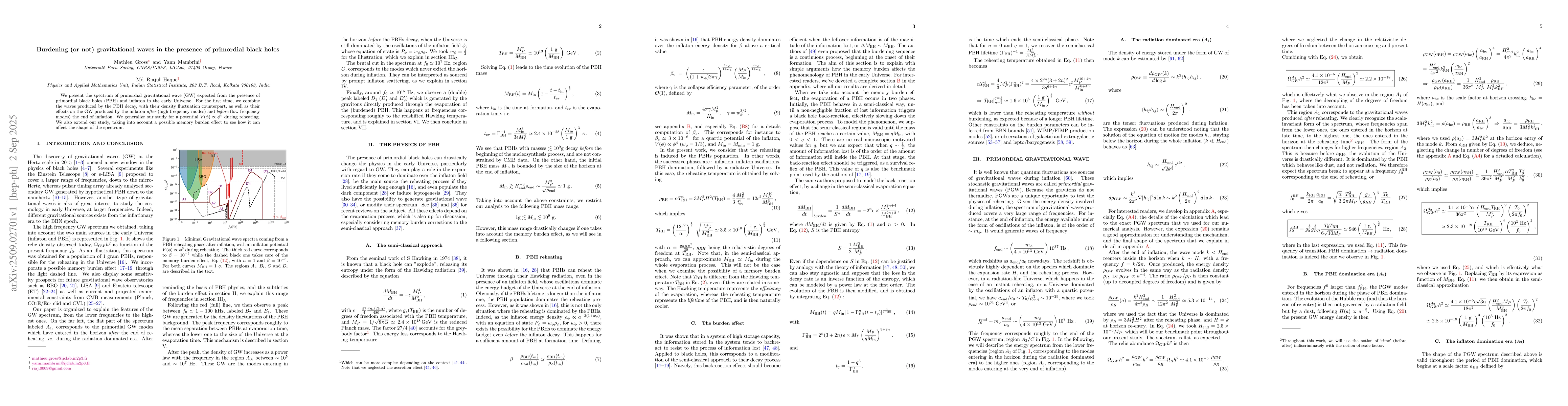Thumbnail for Burdening (or not) gravitational waves in the presence of primordial
  black holes