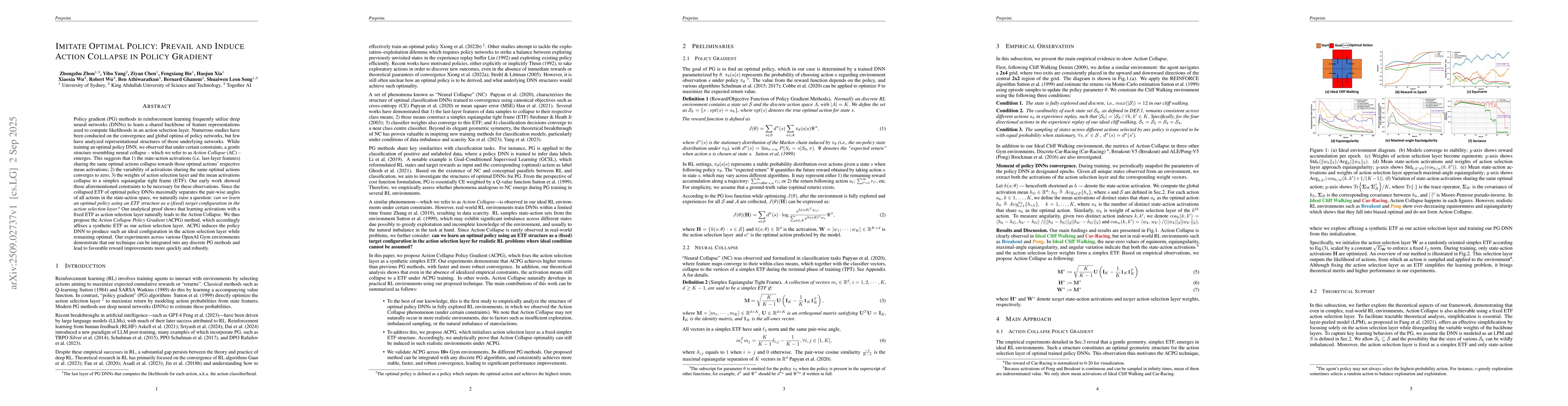 Thumbnail for Imitate Optimal Policy: Prevail and Induce Action Collapse in Policy
  Gradient
