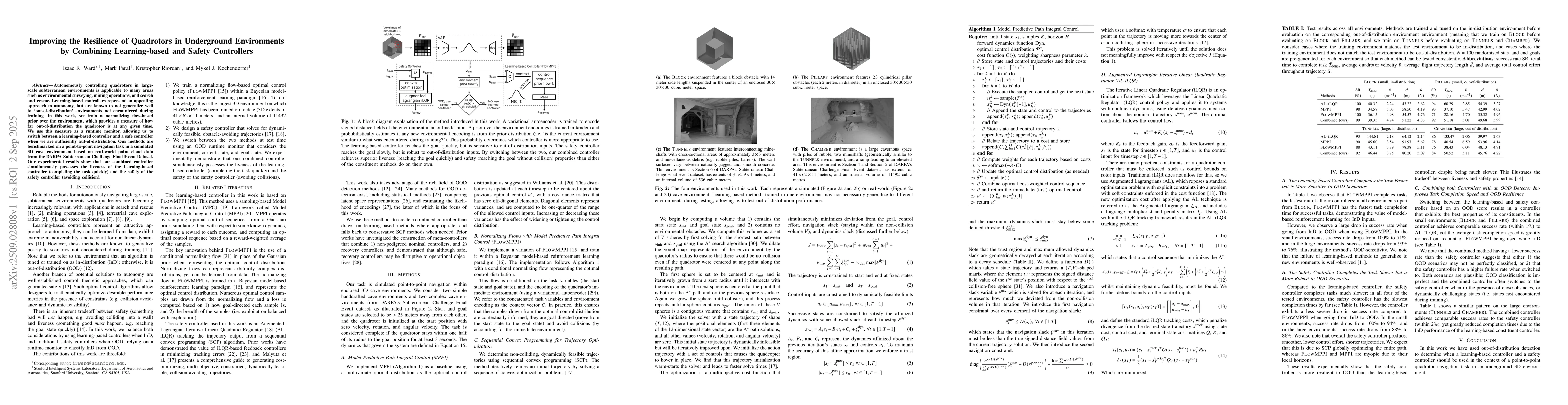 Thumbnail for Improving the Resilience of Quadrotors in Underground Environments by
  Combining Learning-based and Safety Controllers