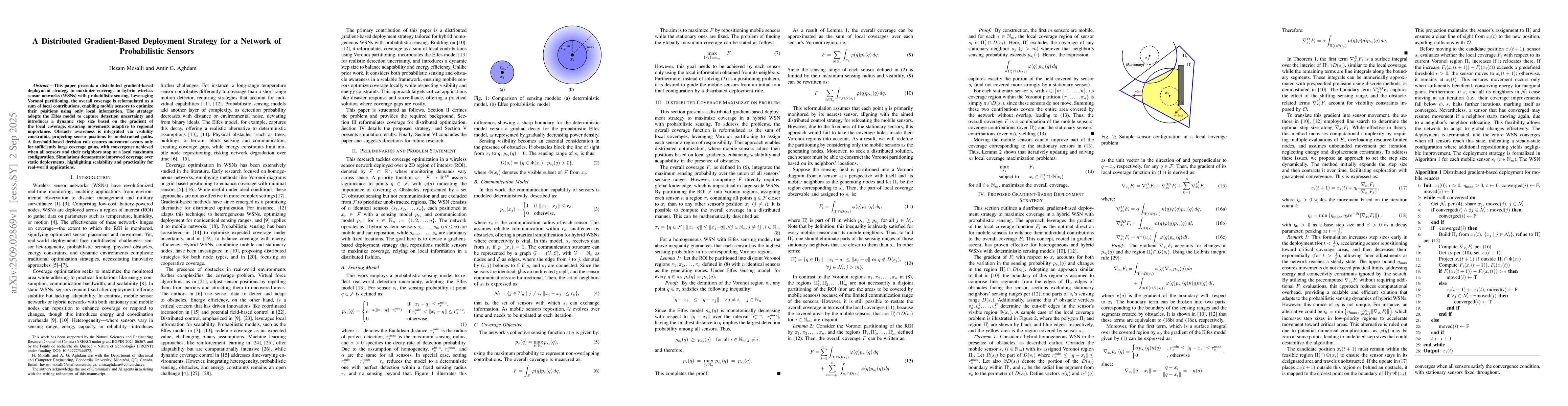 Thumbnail for A Distributed Gradient-Based Deployment Strategy for a Network of
  Sensors with a Probabilistic Sensing Model