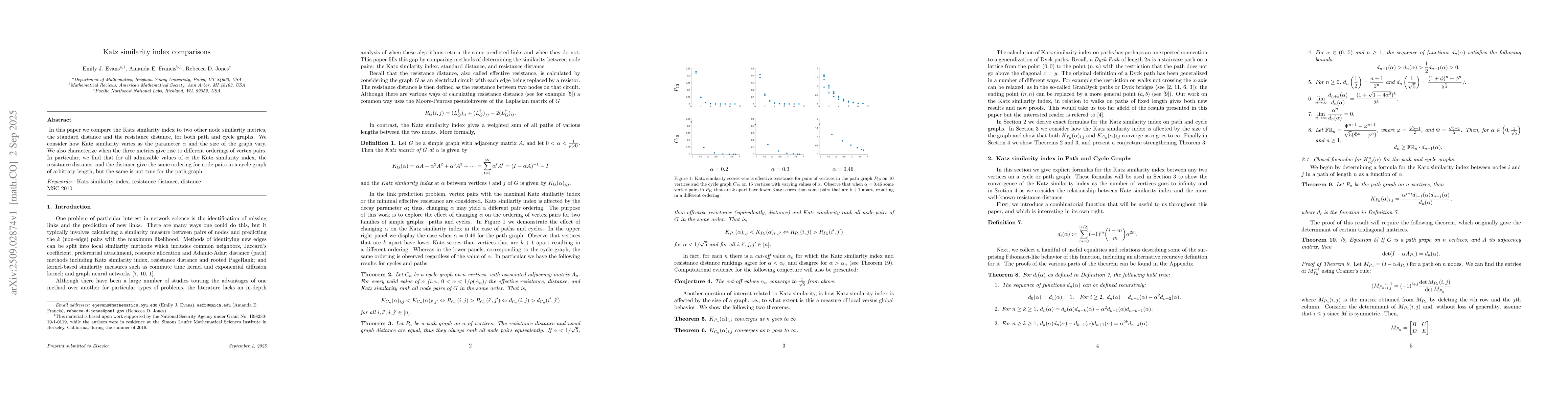 Thumbnail for Katz similarity index comparisons