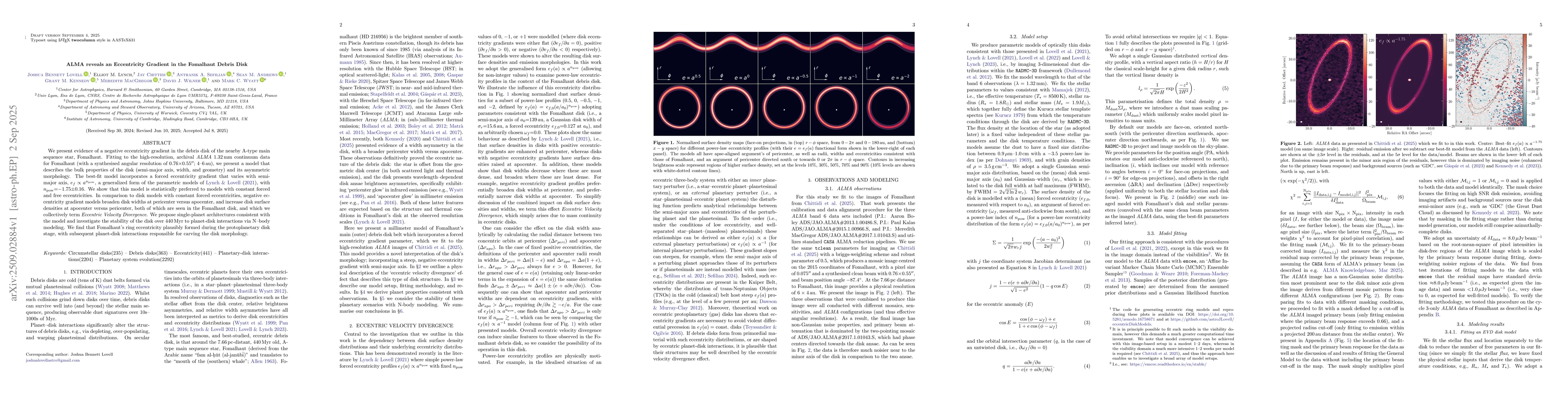 Thumbnail for ALMA Reveals an Eccentricity Gradient in the Fomalhaut Debris Disk
