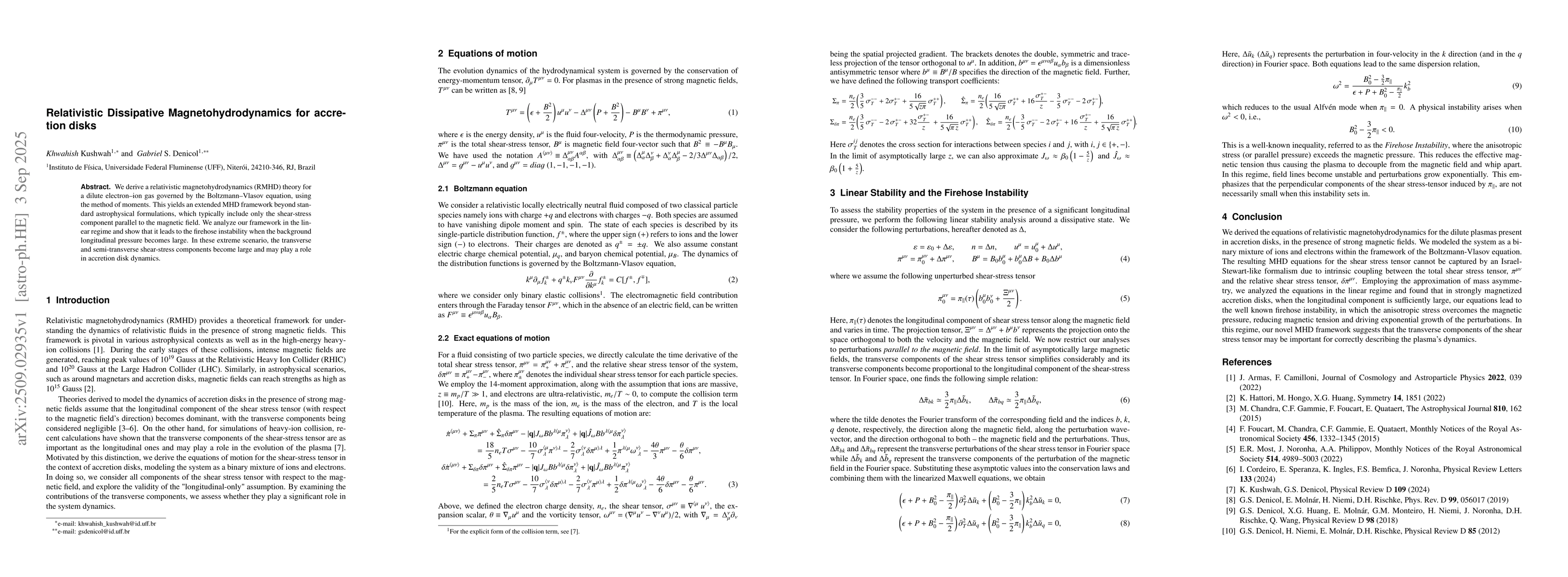 Thumbnail for Relativistic Dissipative Magnetohydrodynamics for accretion disks