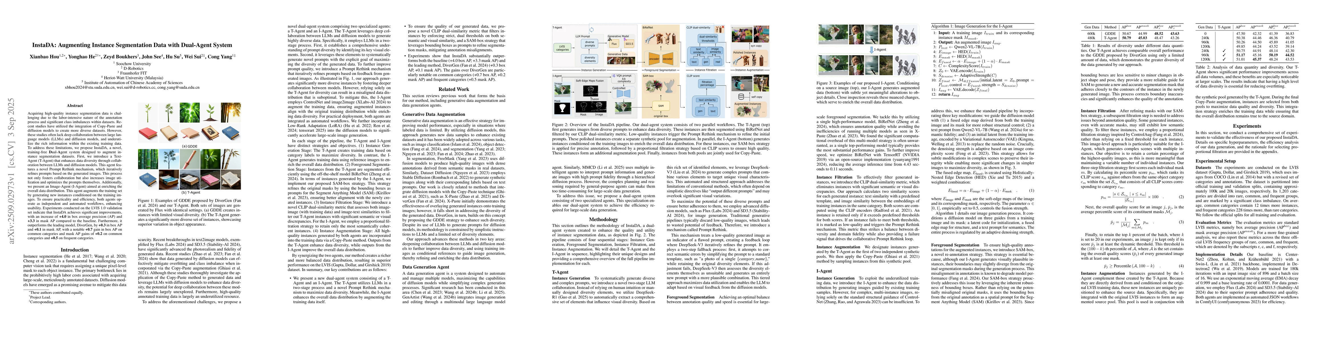 Thumbnail for InstaDA: Augmenting Instance Segmentation Data with Dual-Agent System