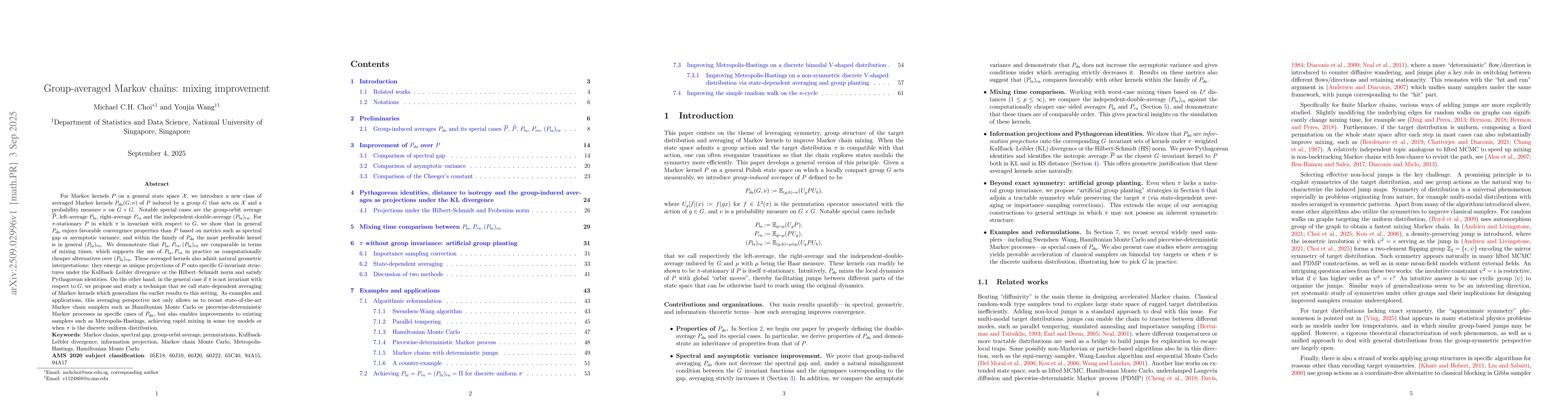 Thumbnail for Group-averaged Markov chains: mixing improvement