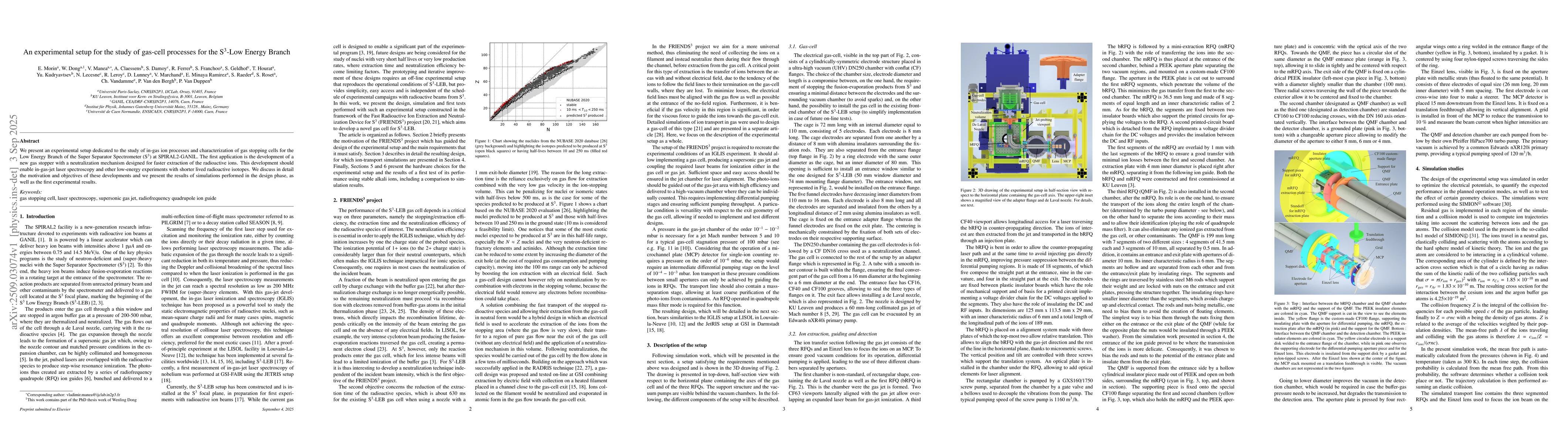 Thumbnail for An experimental setup for the study of gas-cell processes for the
  S$^3$-Low Energy Branch