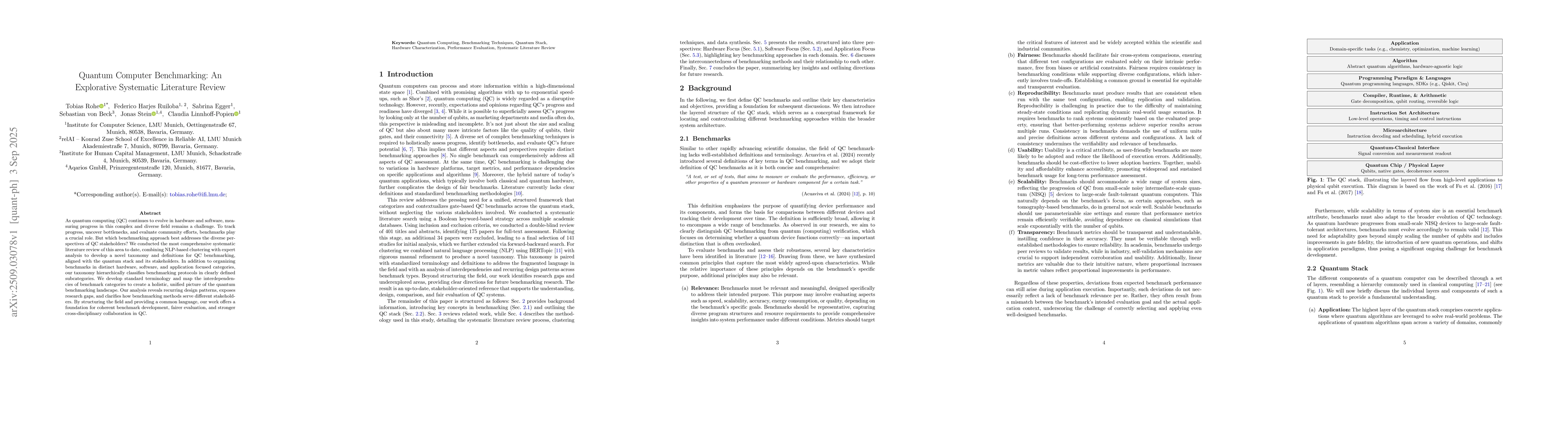 Thumbnail for Quantum Computer Benchmarking: An Explorative Systematic Literature
  Review