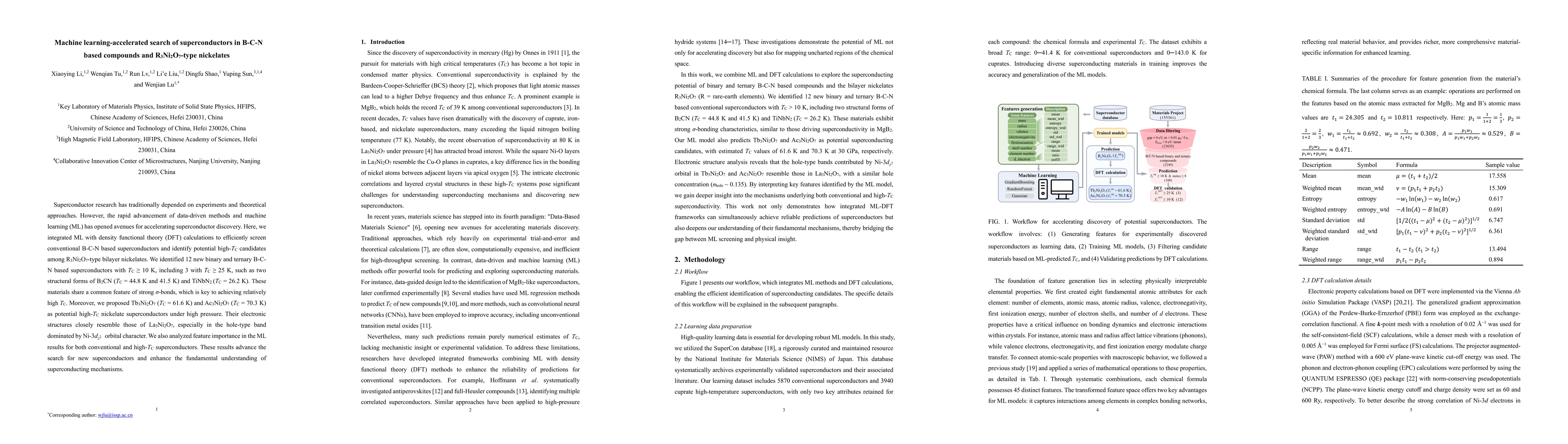 Thumbnail for Machine learning-accelerated search of superconductors in B-C-N based
  compounds and R3Ni2O7-type nickelates