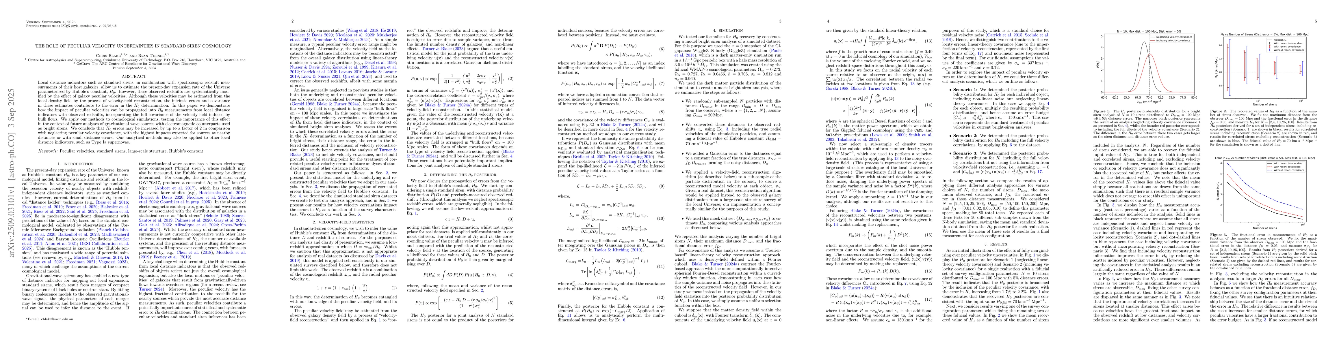 Thumbnail for The role of peculiar velocity uncertainties in standard siren cosmology