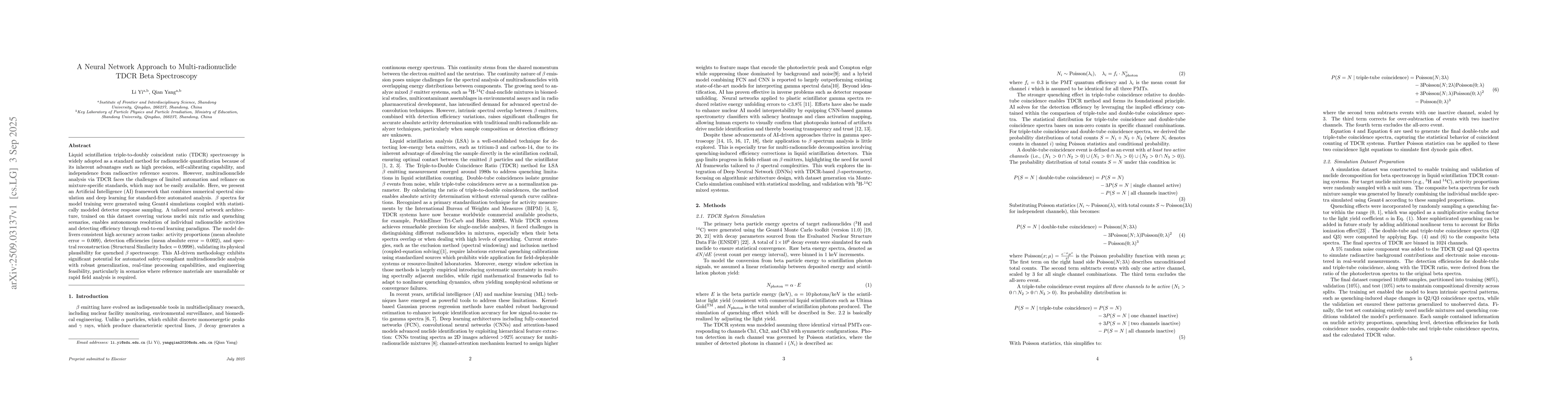 Thumbnail for A Neural Network Approach to Multi-radionuclide TDCR Beta Spectroscopy