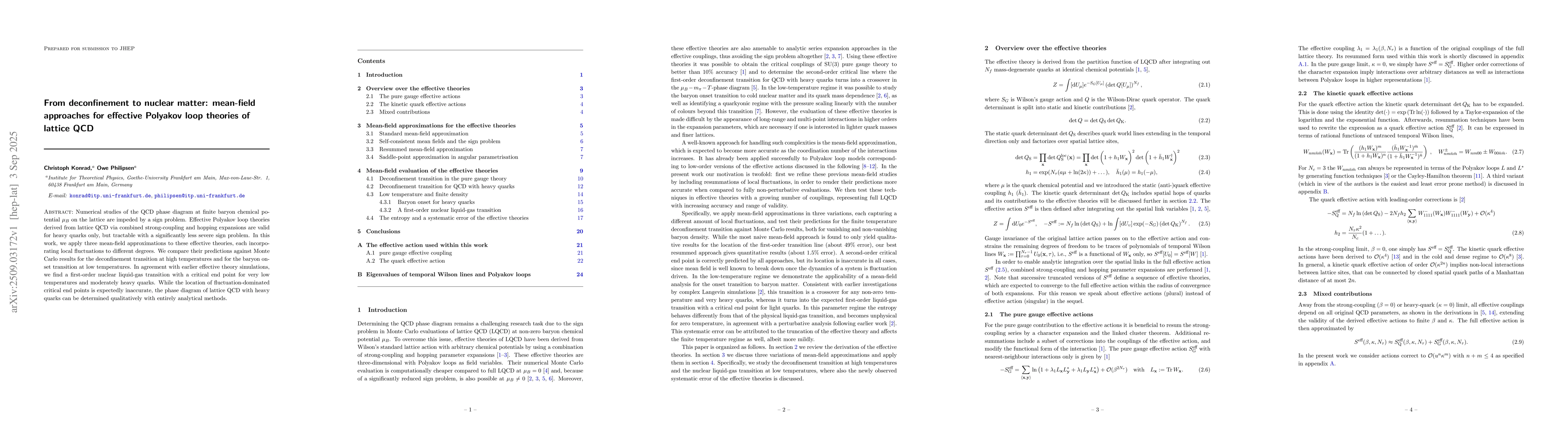 Thumbnail for From deconfinement to nuclear matter: mean-field approaches for
  effective Polyakov loop theories of lattice QCD