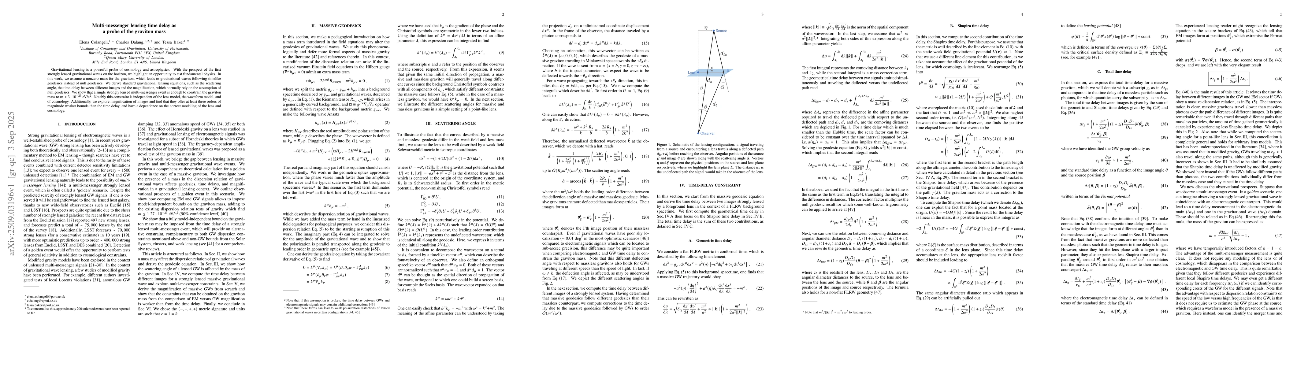 Thumbnail for Multi-messenger lensing time delay as a probe of the graviton mass
