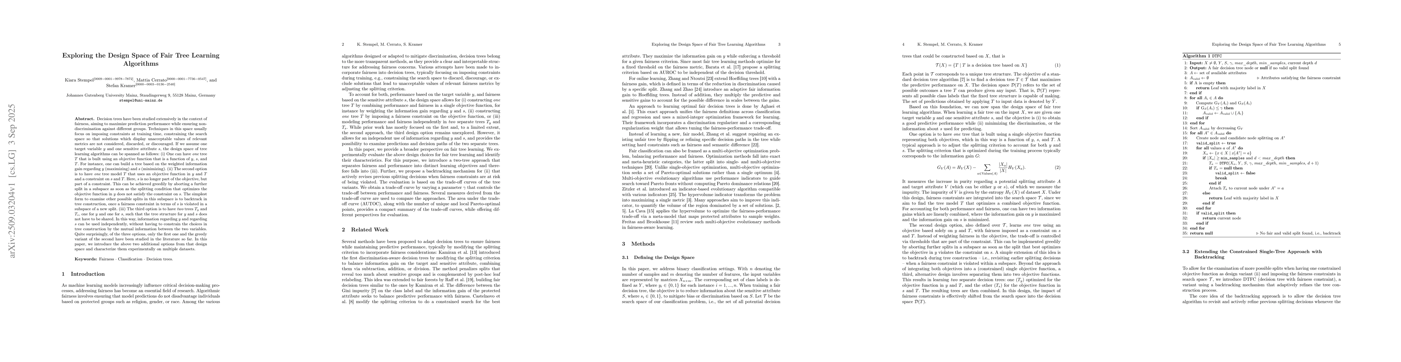 Thumbnail for Exploring the Design Space of Fair Tree Learning Algorithms