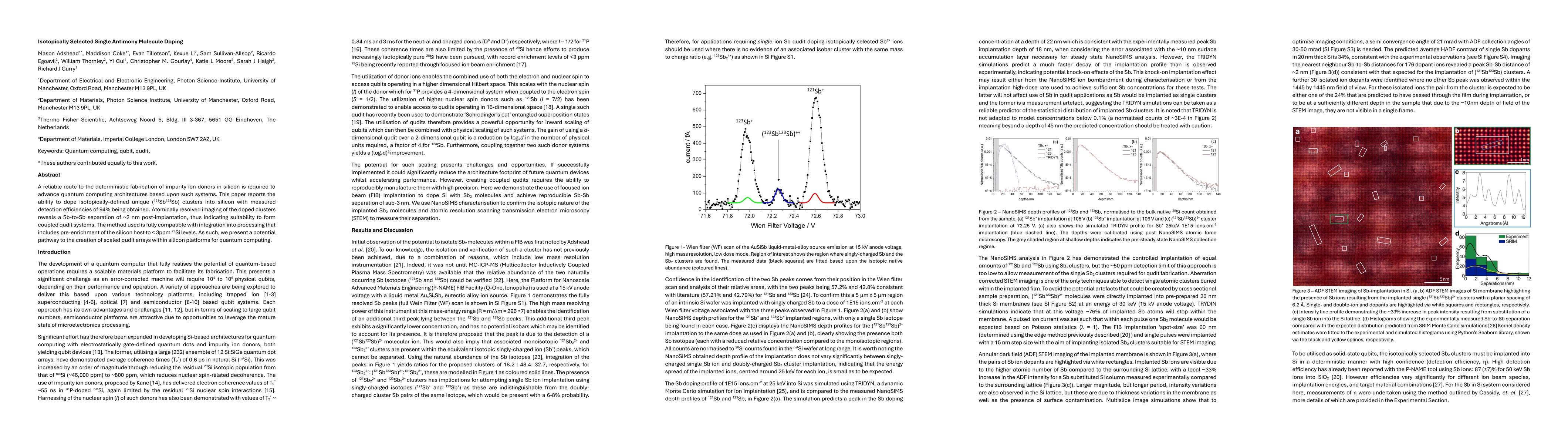 Thumbnail for Isotopically Selected Single Antimony Molecule Doping
