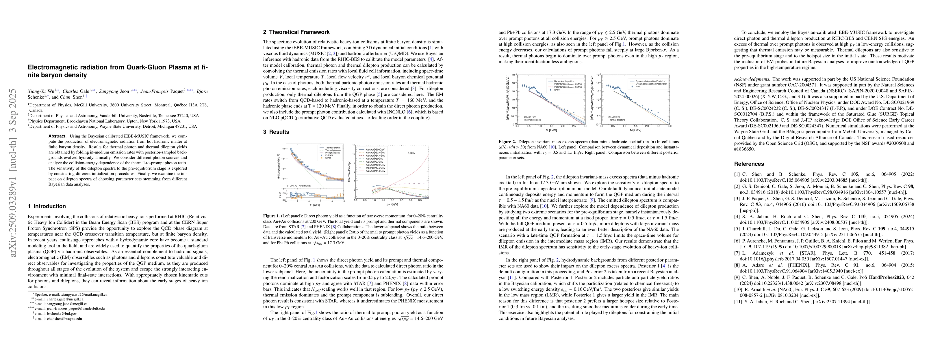 Thumbnail for Electromagnetic radiation from Quark-Gluon Plasma at finite baryon
  density