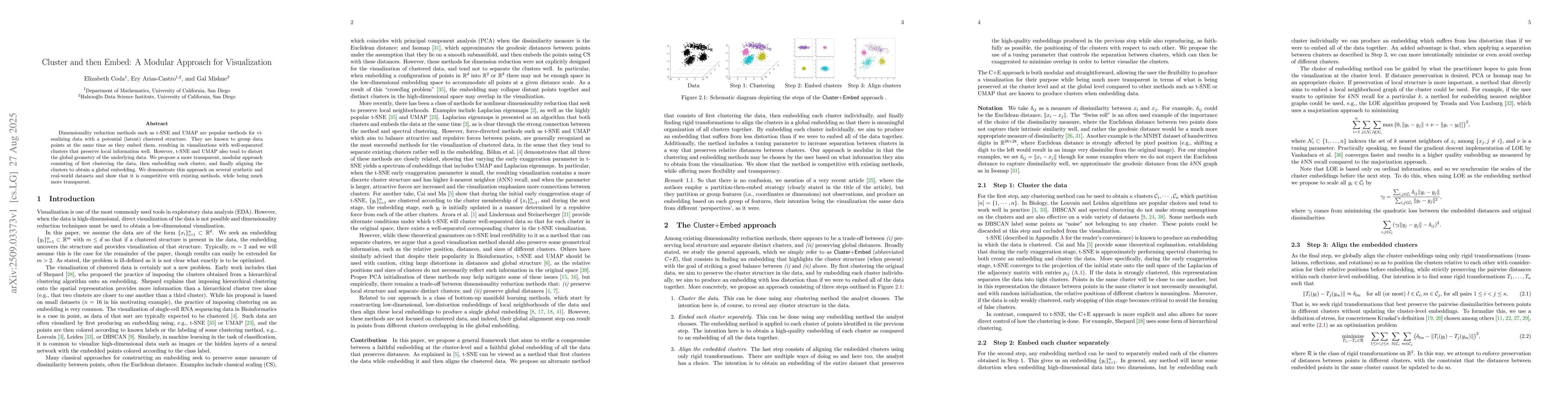 Thumbnail for Cluster and then Embed: A Modular Approach for Visualization