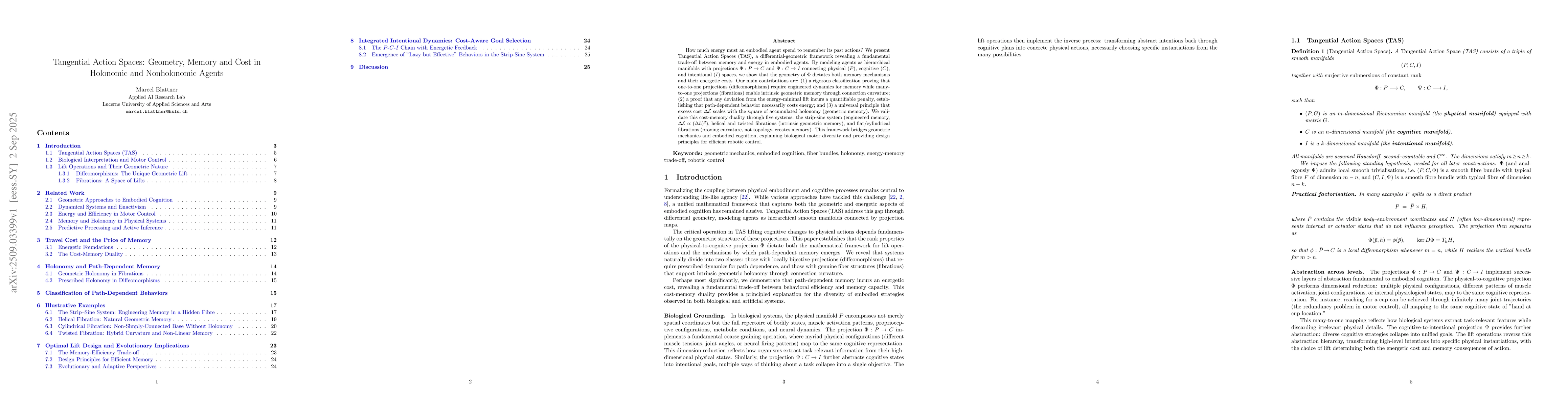 Thumbnail for Tangential Action Spaces: Geometry, Memory and Cost in Holonomic and
  Nonholonomic Agents