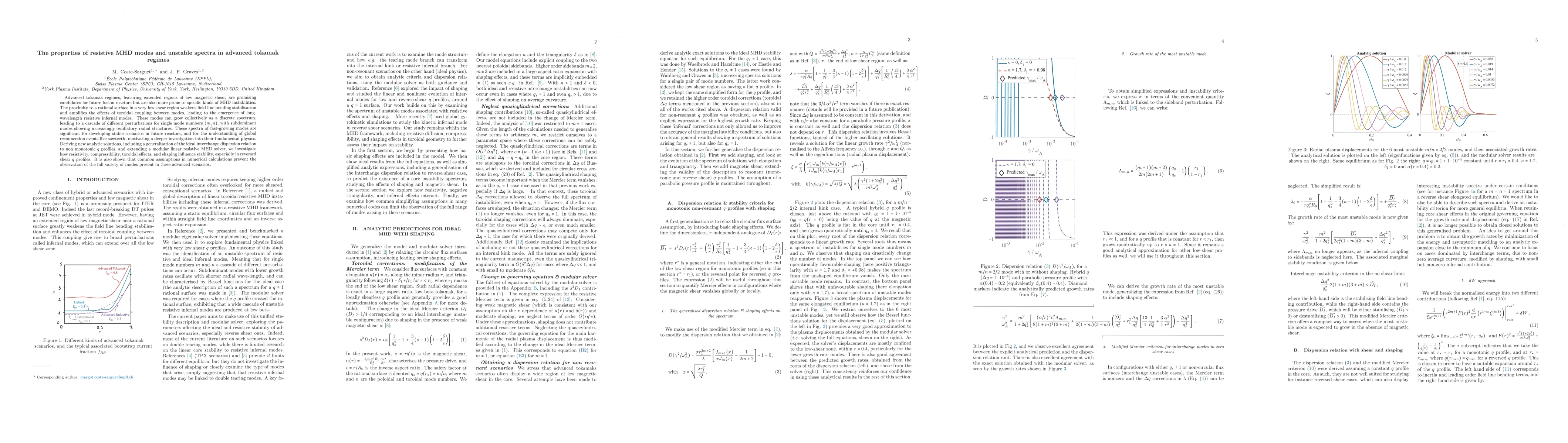 Thumbnail for The properties of resistive MHD modes and unstable spectra in advanced
  tokamak regimes