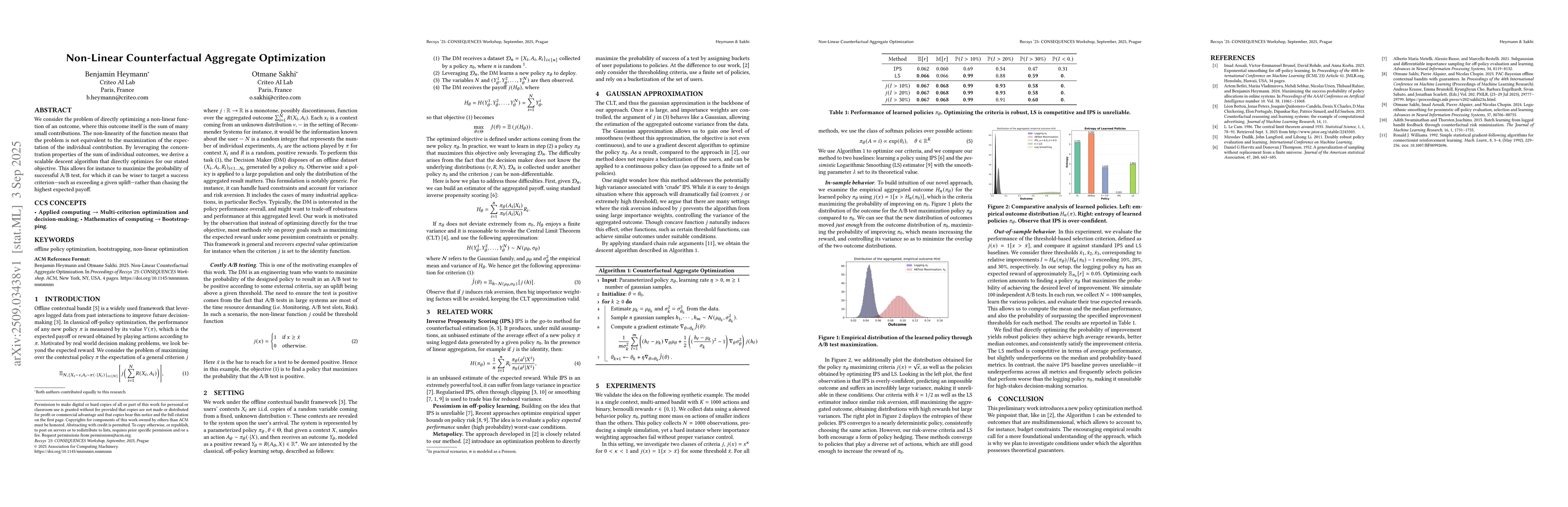 Thumbnail for Non-Linear Counterfactual Aggregate Optimization