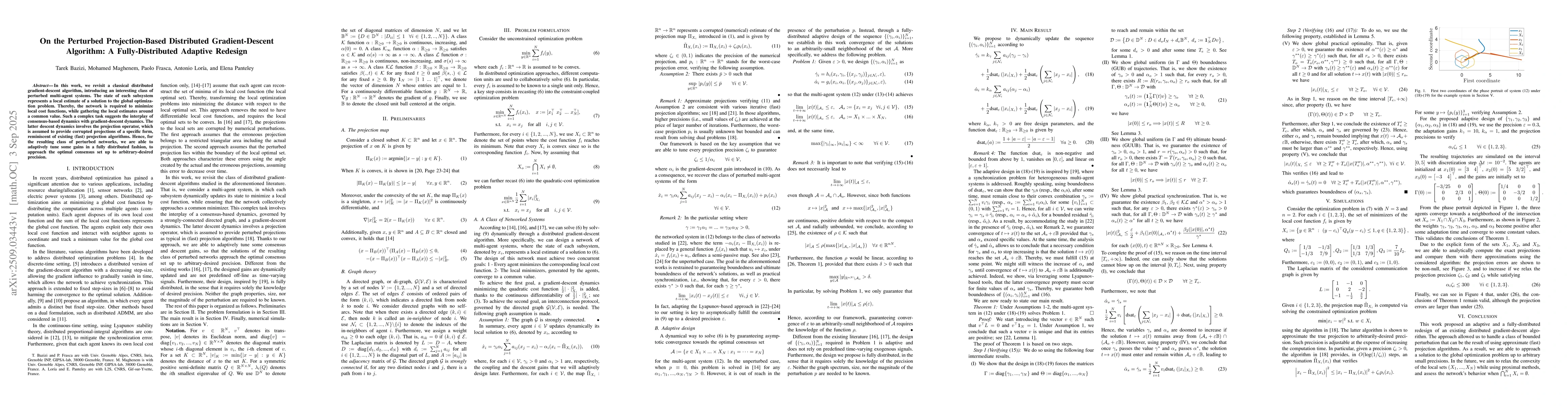 Thumbnail for On the Perturbed Projection-Based Distributed Gradient-Descent
  Algorithm: A Fully-Distributed Adaptive Redesign