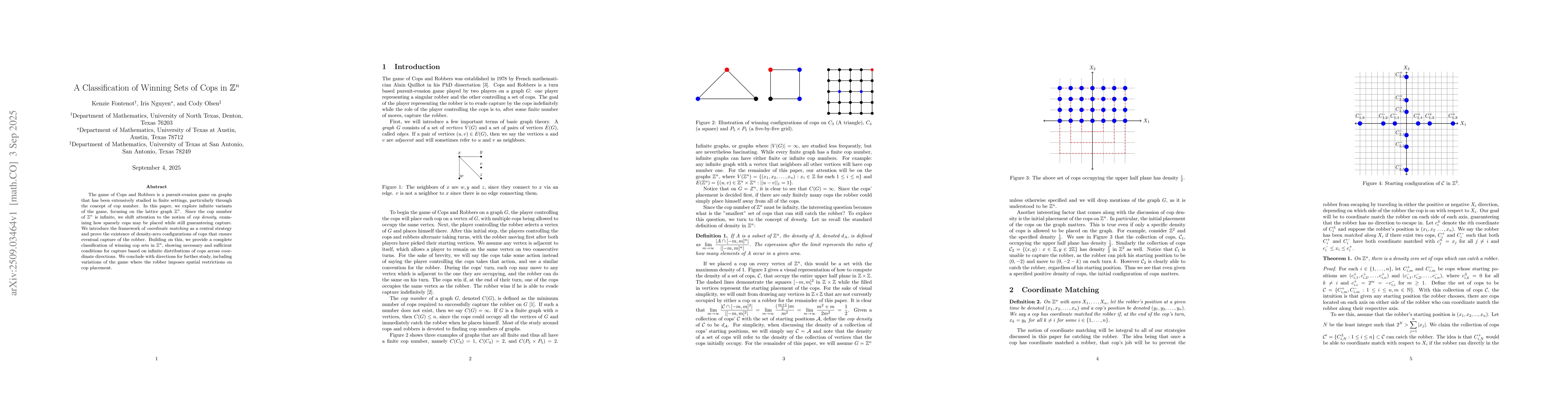 Thumbnail for A Classification of Winning Sets of Cops in $\mathbb{Z}^n$