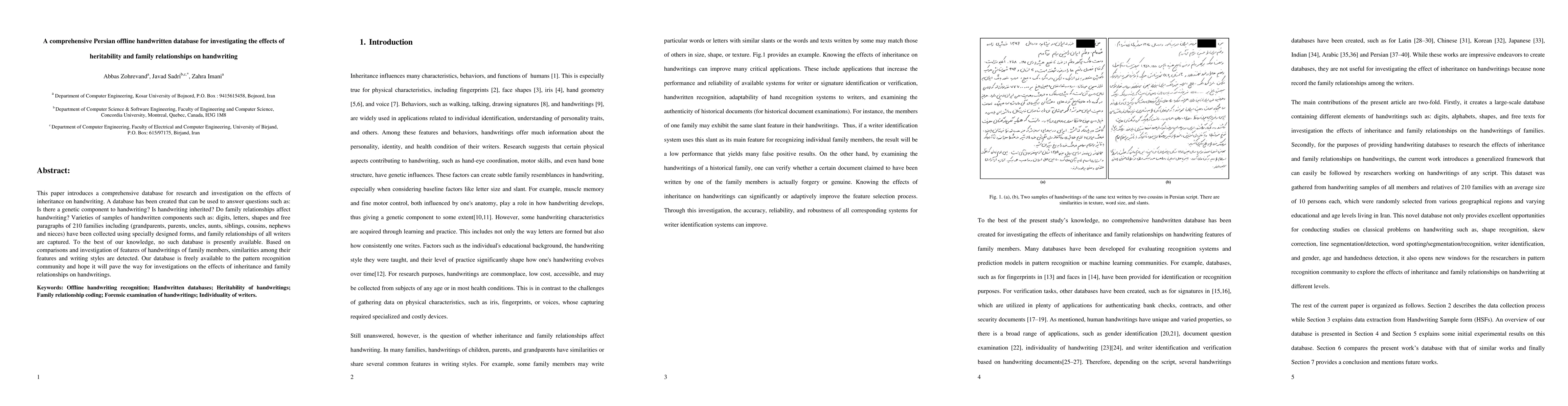 Thumbnail for A comprehensive Persian offline handwritten database for investigating
  the effects of heritability and family relationships on handwriting